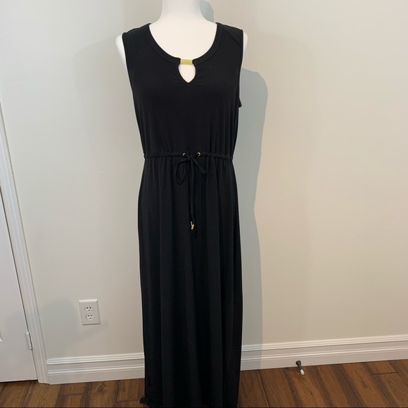 Sexy Black Maxi Dress Size Medium Petite - Picture 1 of 12